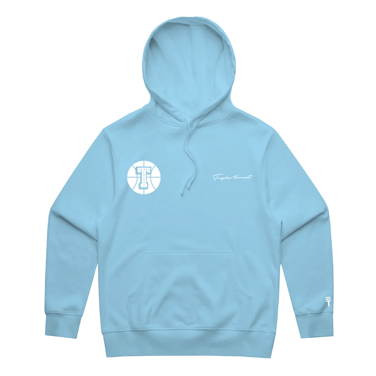 Embroidered Round Logo Hoodie - Blue