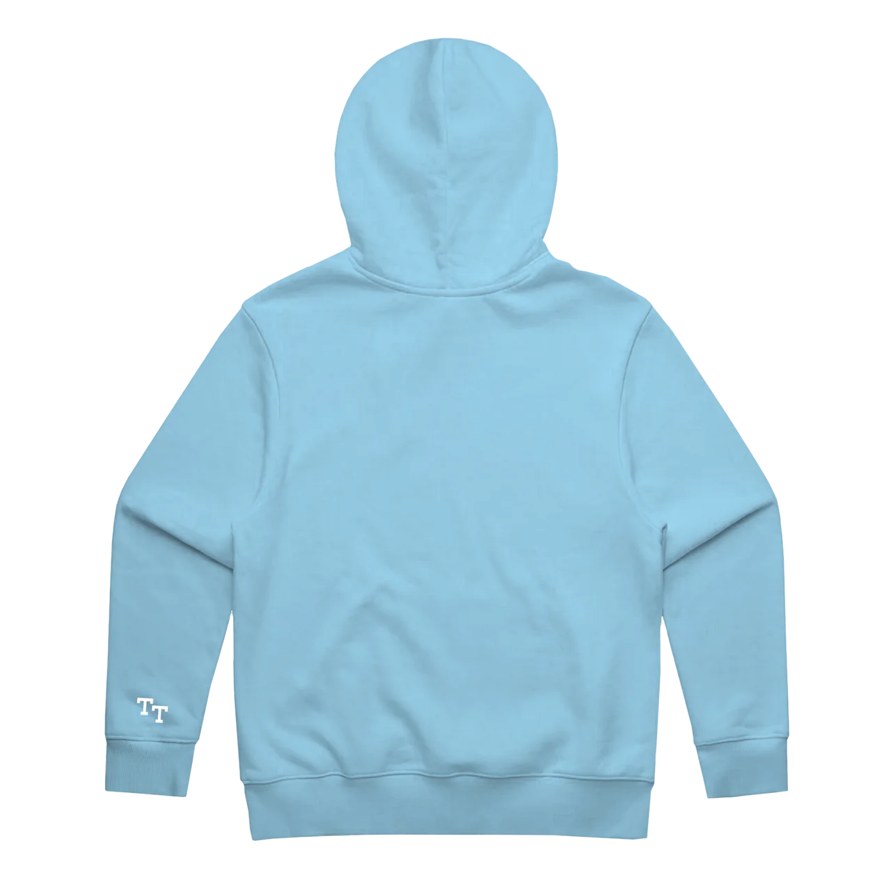 Embroidered Script Logo Hoodie - Blue