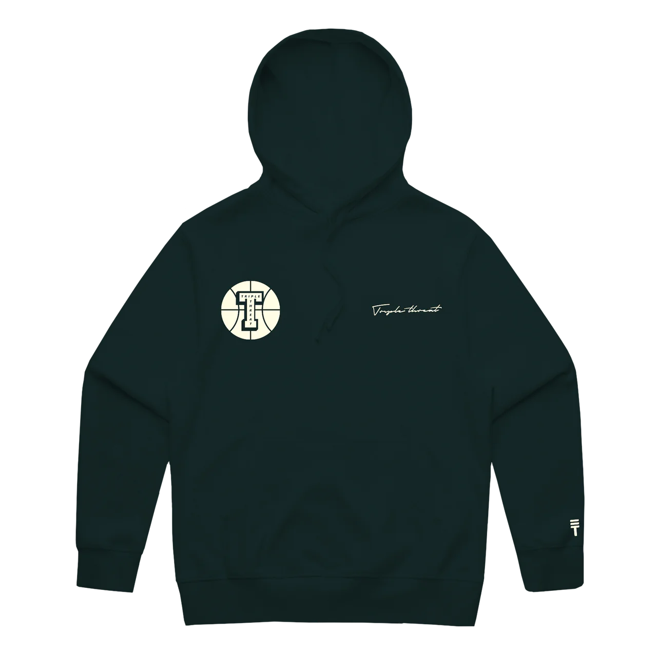 Embroidered Round Logo Hoodie - Green