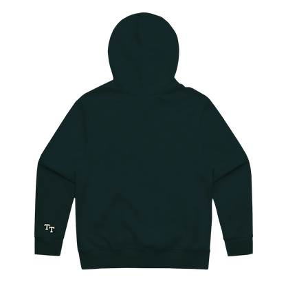 Embroidered Script Logo Hoodie - Green