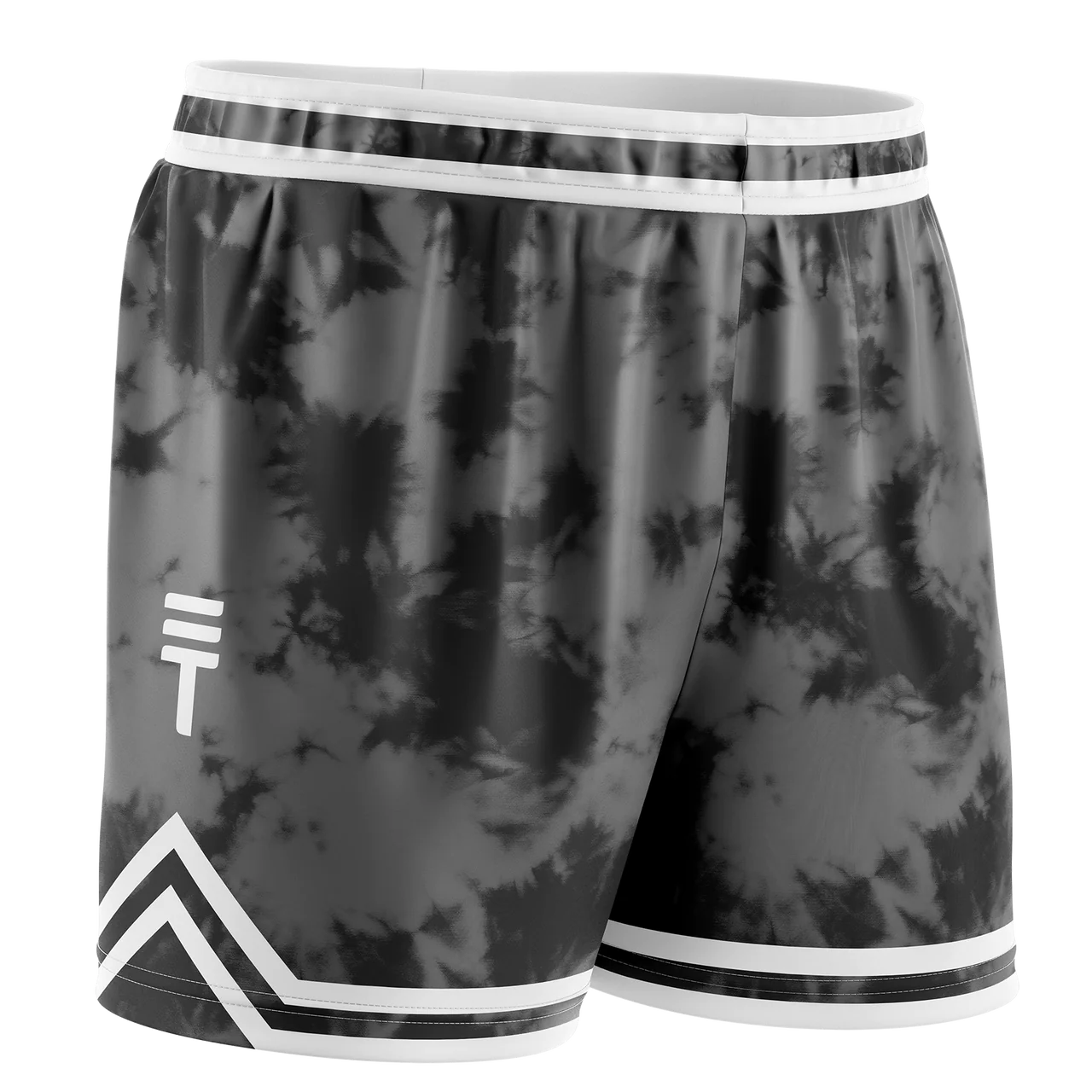 Tie Dye Shorts - Black & Grey