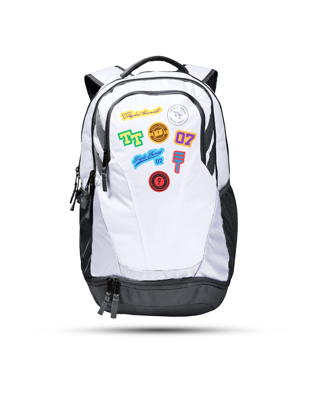 Logo Backpack – White/Grey