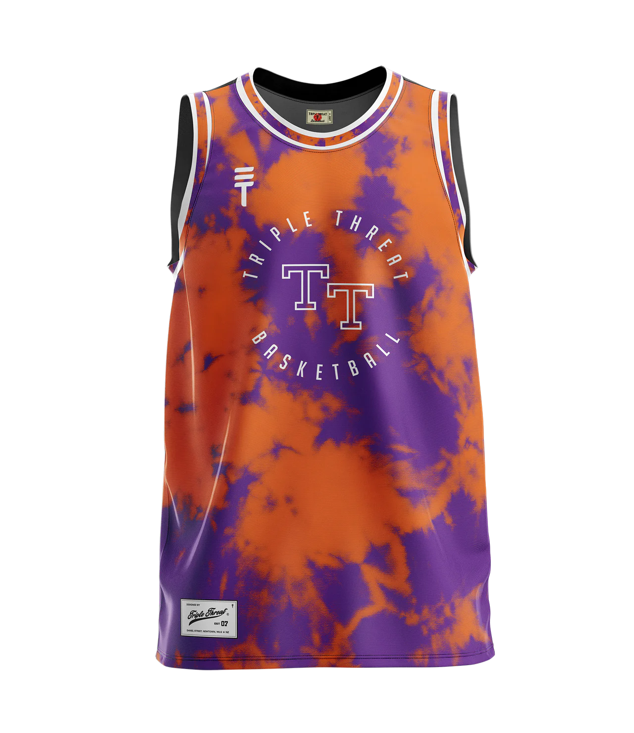 Tie Dye Singlet - Orange & Purple