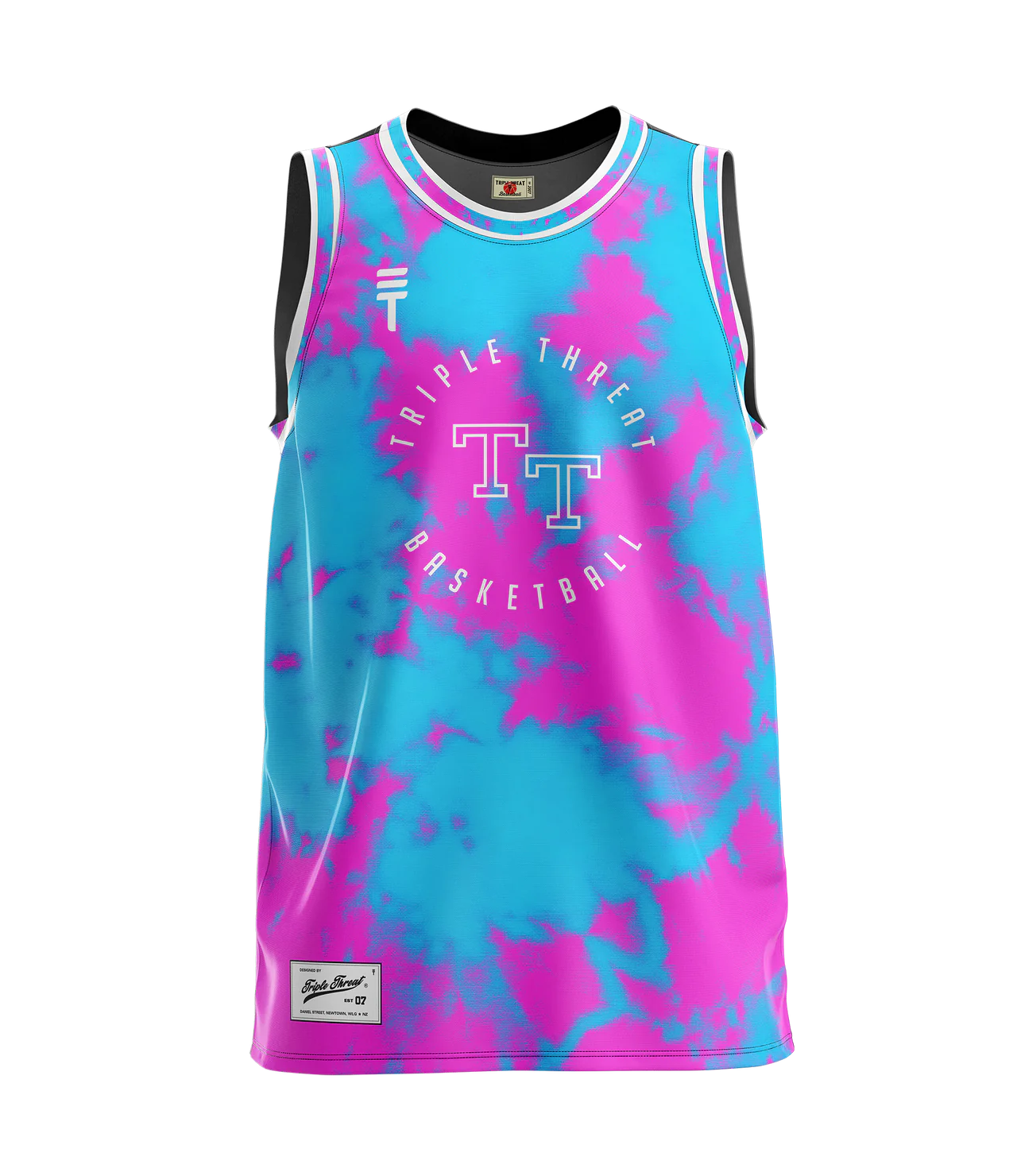 Tie Dye Singlet - Pink & Blue